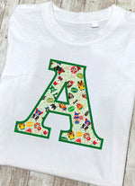 Green Pet Superheroes T-Shirt Letter A