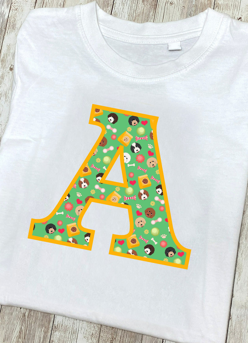 Doodle Dogs T-Shirt Letter A