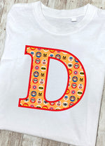 Orange Pet Superheroes T-Shirt Letter D