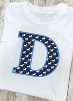 Blue Horse T-Shirt Letter D