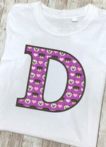 Purple Dog And Cat Love Letter D T Shirt