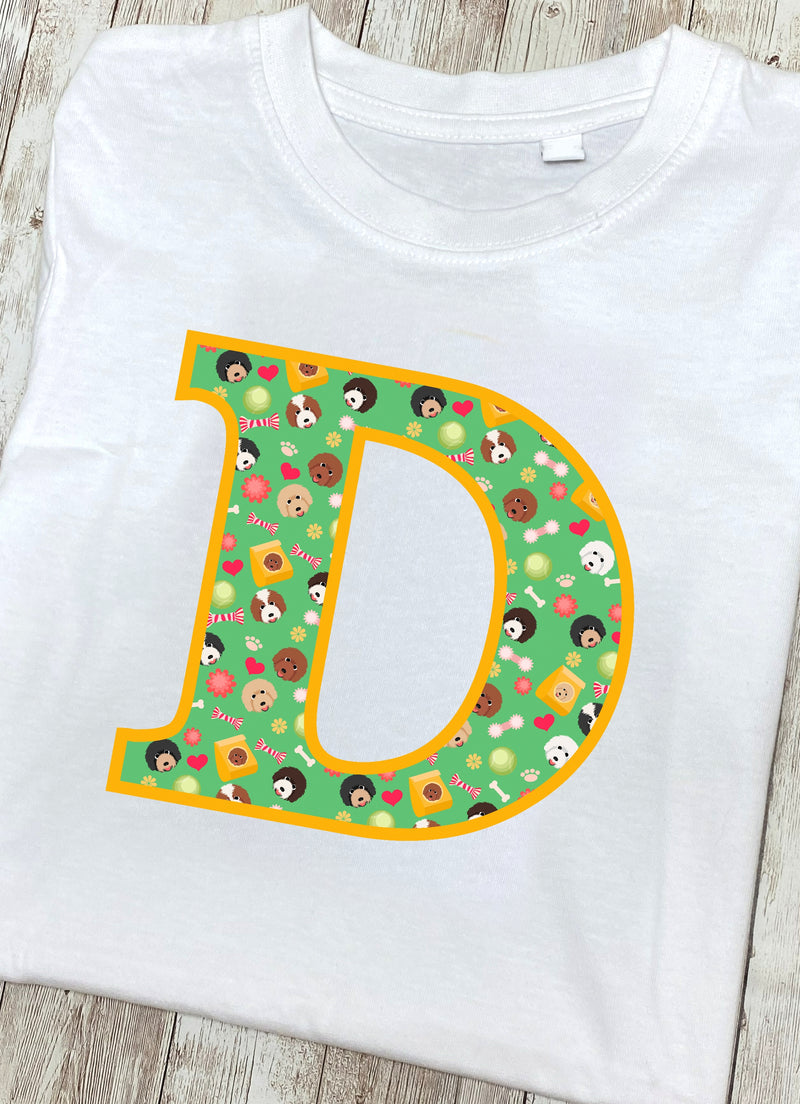 Doodle Dogs T-Shirt Letter D