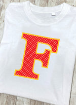 Red Polka Dot T-Shirt Letter F