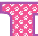 Pink Paws T-Shirt Letter F