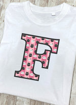 Pink Cats T-Shirt Letter F