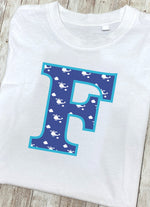 Blue Helicopter Letter F T Shirt