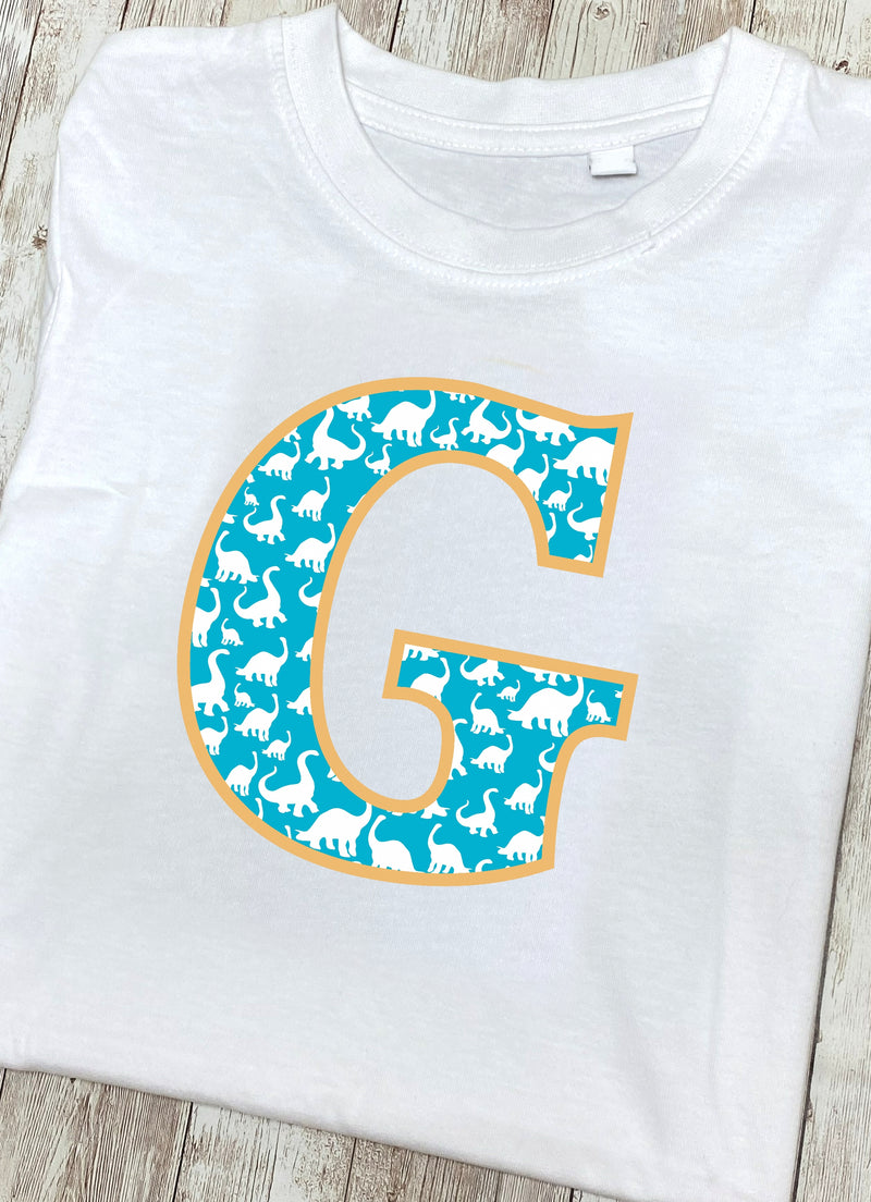 Blue Dinosaur T-Shirt Letter G