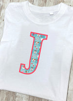 Blue Doggy Celebration T-Shirt Letter J