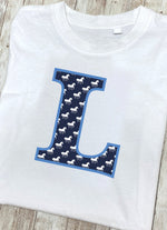 Blue Horse T-Shirt Letter L