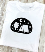 Black Camping T Shirt