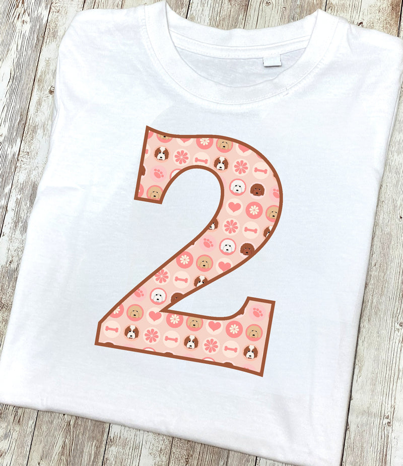 Pink Dogs Age 2 T Shirt