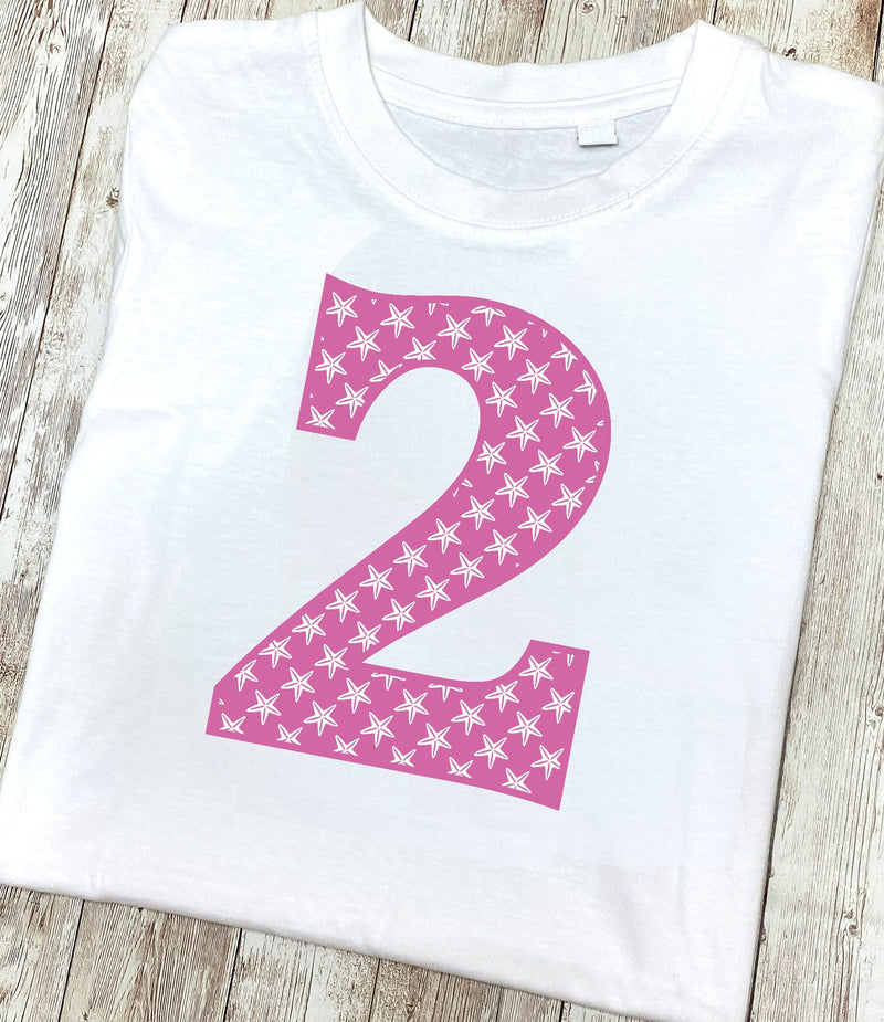 Pink Starfish Age 2 T Shirt