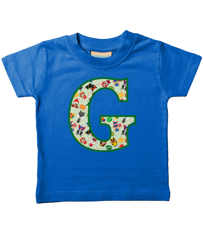 Green Pet Superheroes T-Shirt Letter G