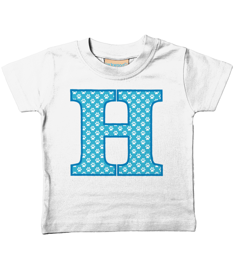 Blue Paws T-Shirt Letter H