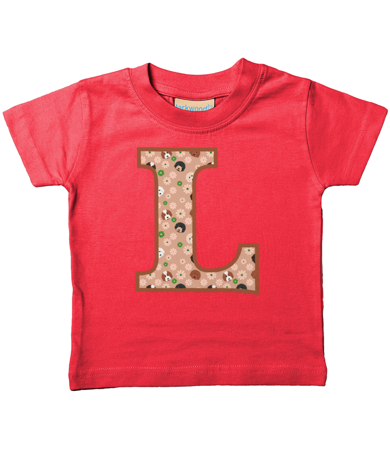 Doodle Dogs Letter L T Shirt