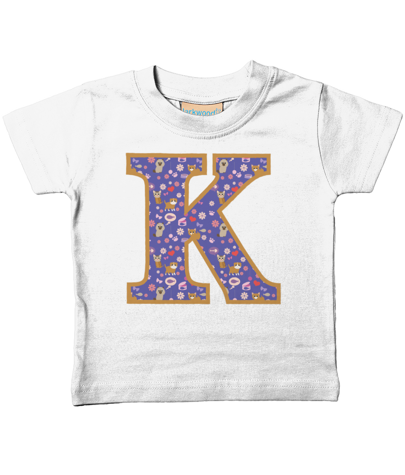 Purple Cats T-Shirt Letter K