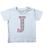 Blue Doggy Celebration T-Shirt Letter J