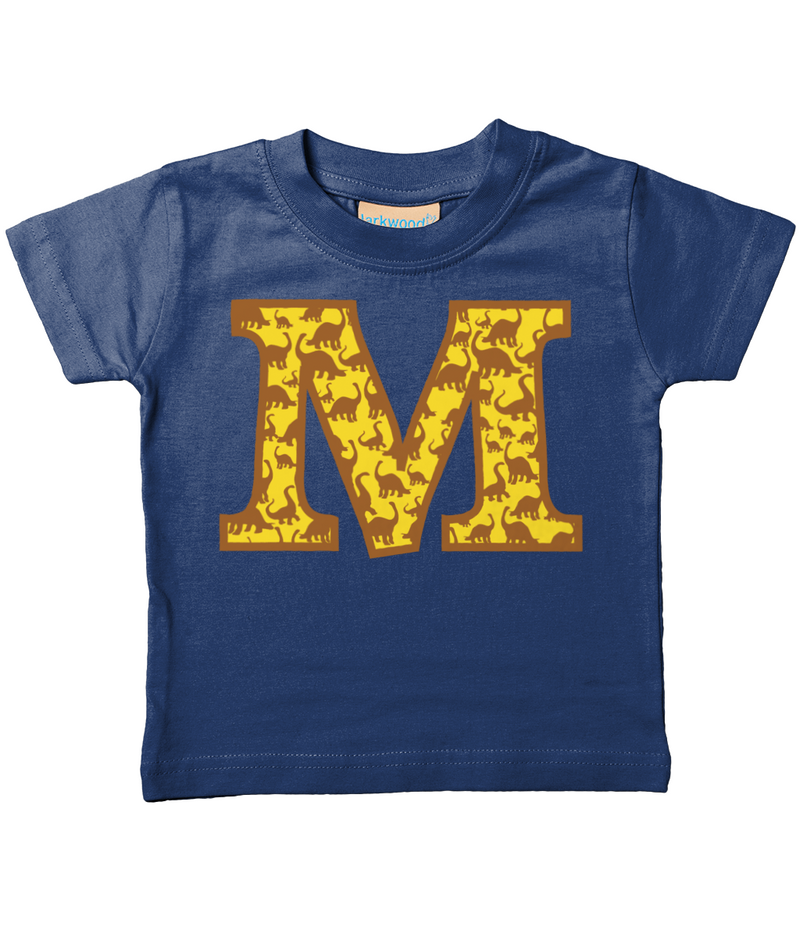 Yellow Dinosaur T-Shirt Letter M