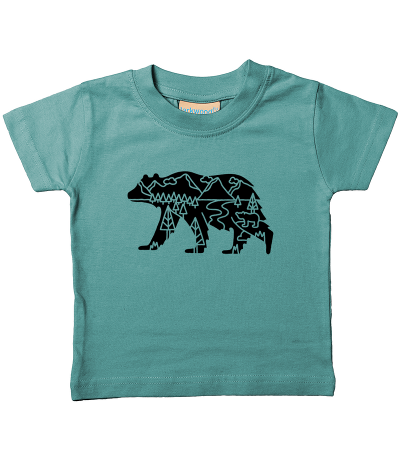 Beary Adventurous Black Design T-Shirt