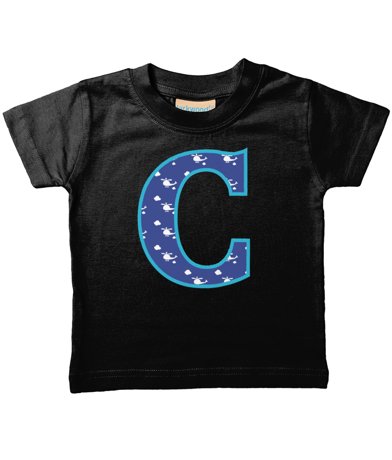 Blue Helicopter Letter C T Shirt