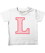 Pink Hearts T-Shirt Letter L