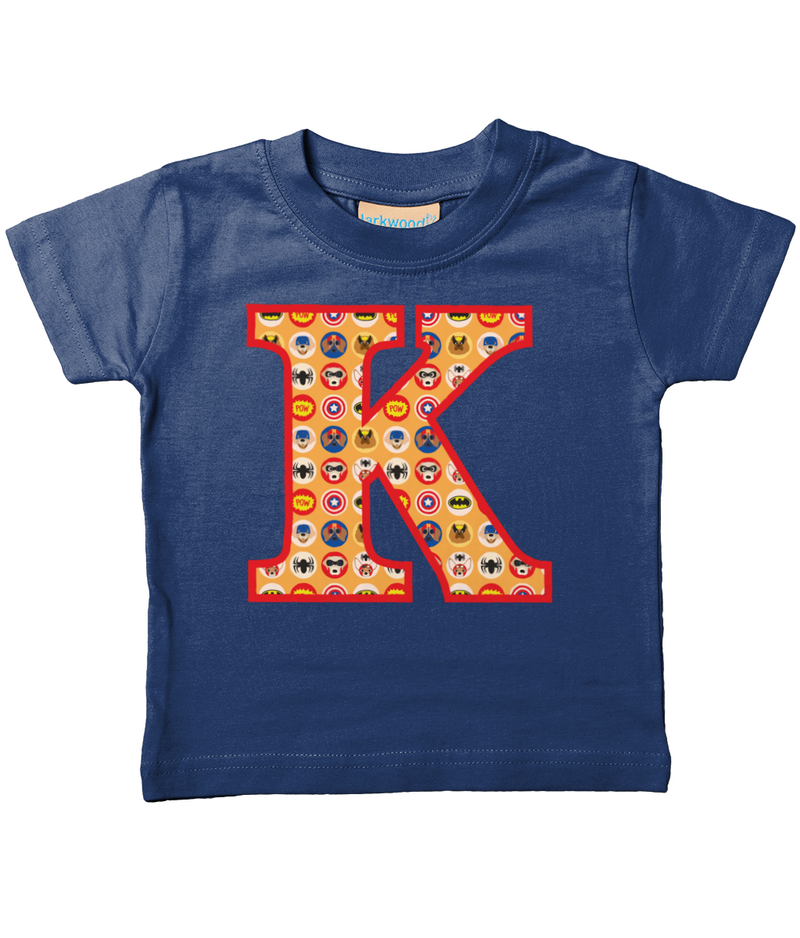 Orange Pet Superheroes T-Shirt Letter K