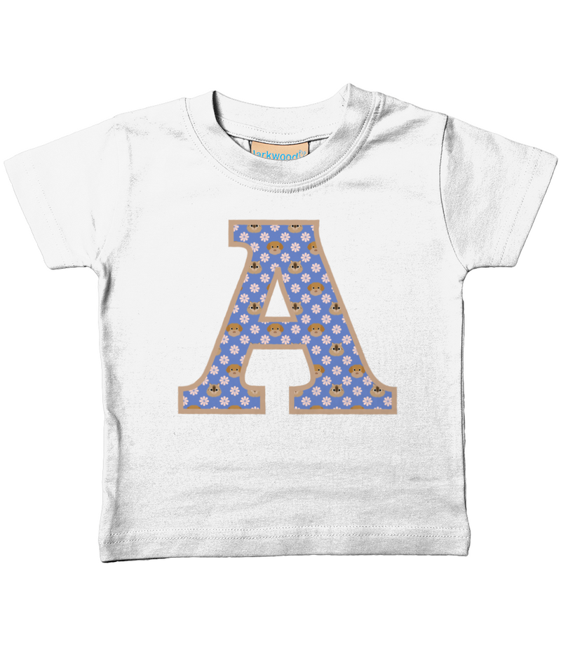 Purple Dogs And Cats T-Shirt Letter A