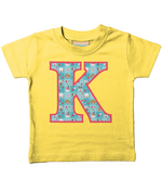 Blue Doggy Celebration T-Shirt Letter K