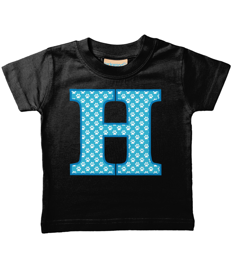 Blue Paws T-Shirt Letter H