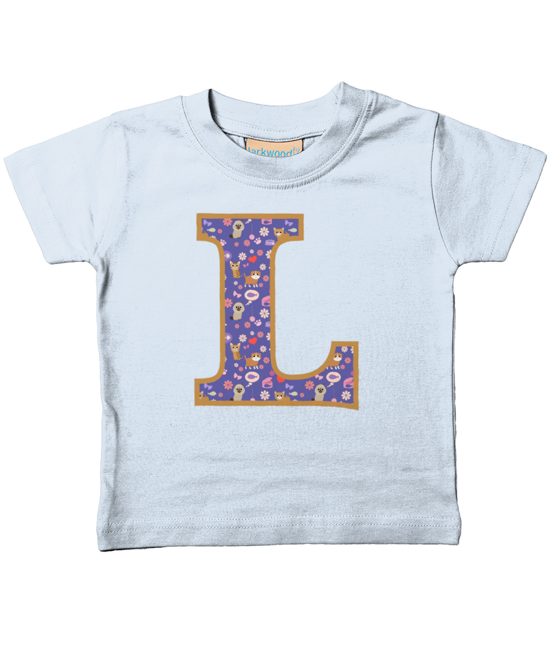 Purple Cats T-Shirt Letter L