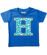 Blue Dinosaur T-Shirt Letter H