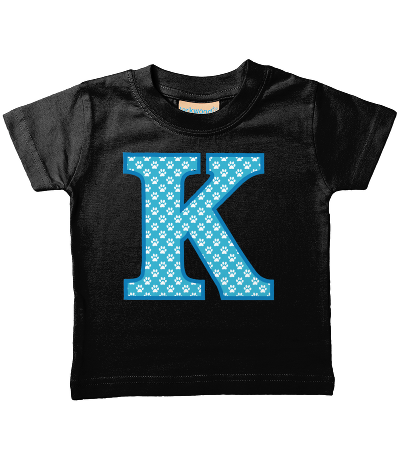 Blue Paws T-Shirt Letter K