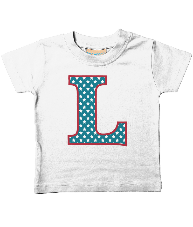 Blue Stars Letter L T Shirt