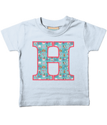 Blue Doggy Celebration T-Shirt Letter H