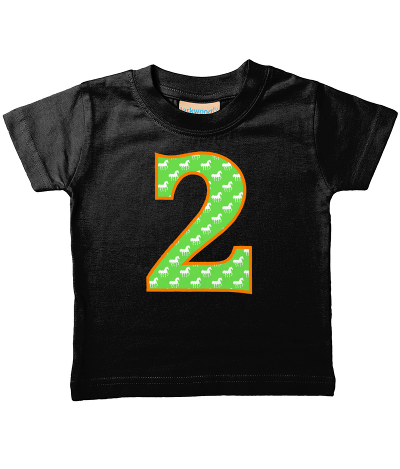 Green Horse Age 2 T Shirt