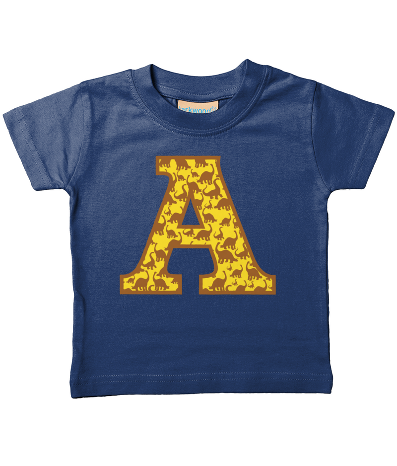 Yellow Dinosaur T-Shirt Letter A