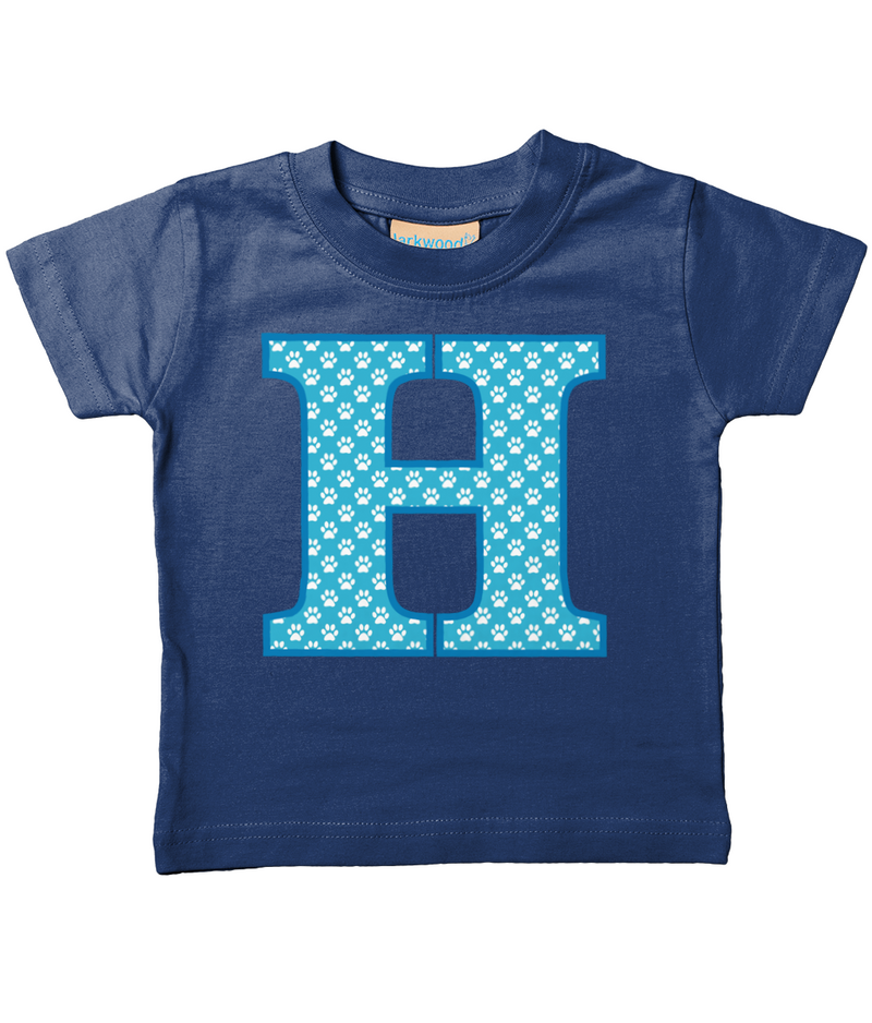 Blue Paws T-Shirt Letter H