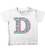 Blue Doggy Celebration T-Shirt Letter D