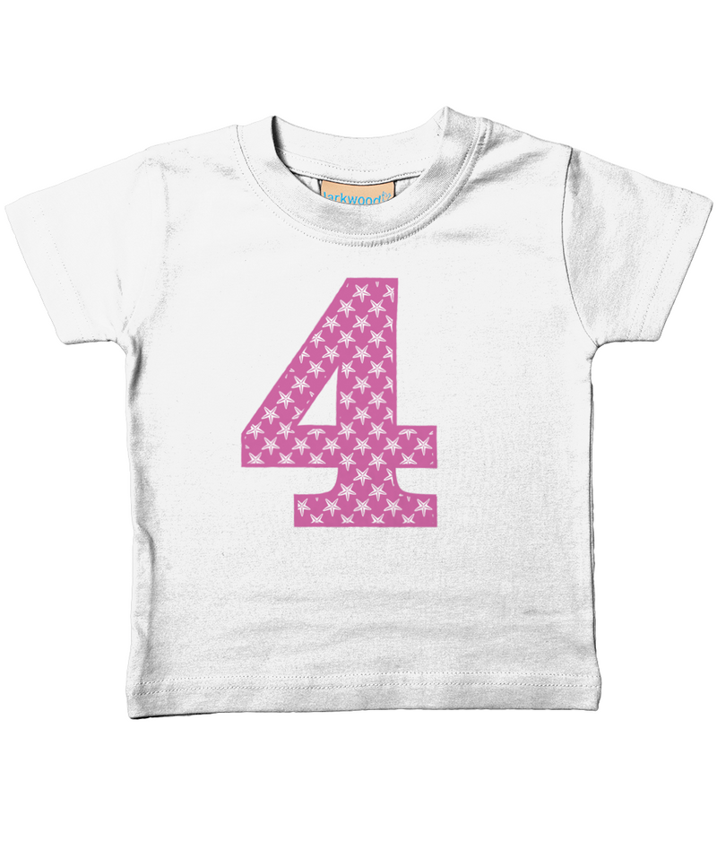 Pink Starfish Age 4 T Shirt