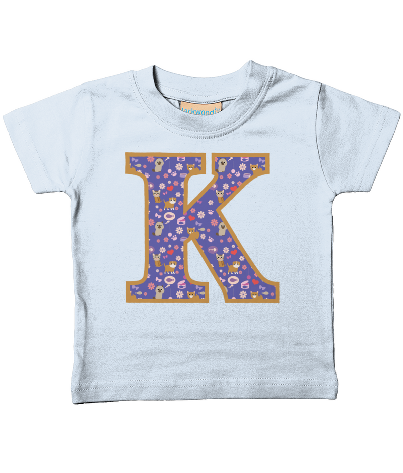 Purple Cats T-Shirt Letter K